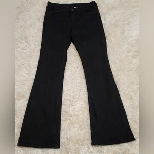 H&M &Denim High-rise Stretch Black Flare Leg Denim Jeans EUC** Sz. 30x30